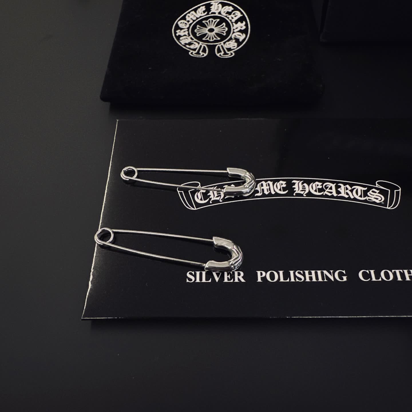 Chrome Hearts Silver Safety Pins